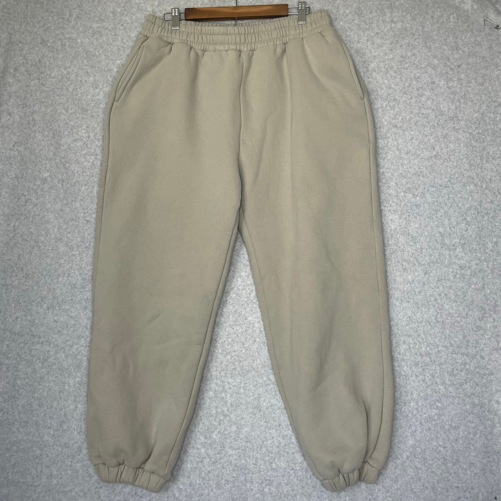 Comfrt Fleece Sweatpants Beige Large